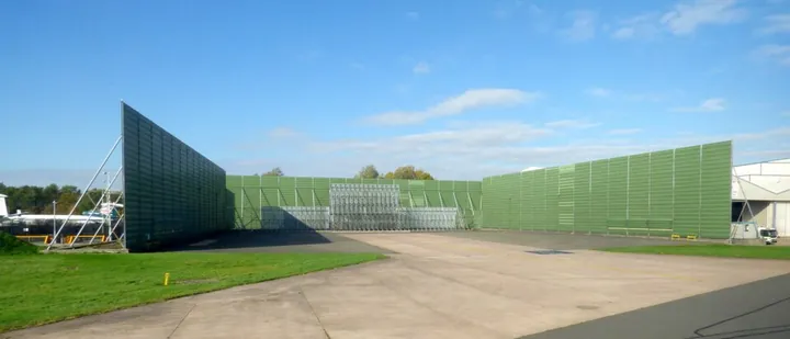 Jet blast deflectors at Manchester Airport