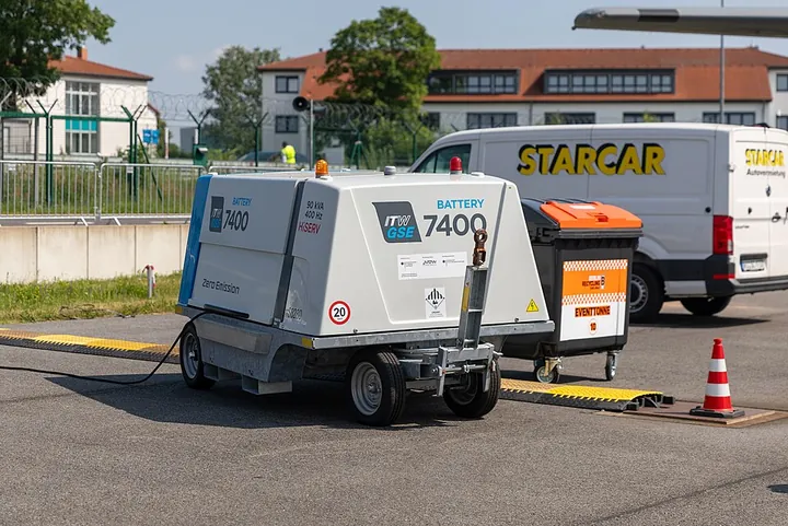 A battery-powered ground power unit displayed at the ILA Berlin Air Show