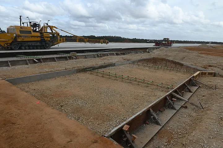 Runway construction at McEntire Joint National Guard Base