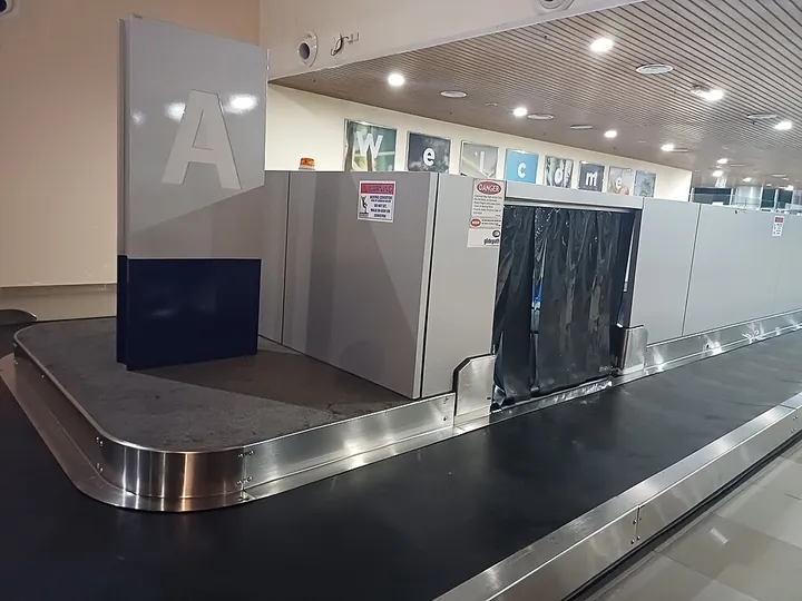 Baggage carousel A at Sandakan Airport in Malaysia