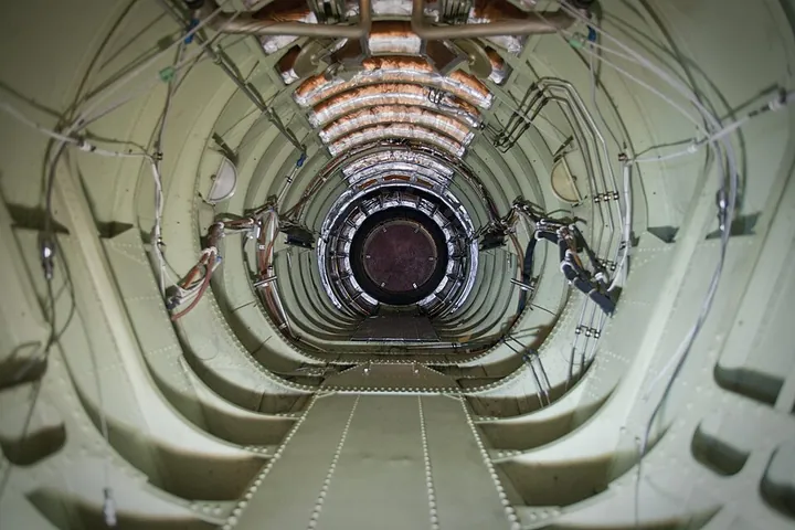 With its engine removed, this ER-2 reveals the space around the exhaust installation.